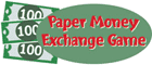 Paper money exchange game graphic